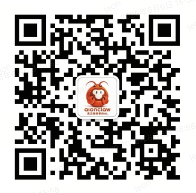AionClaw 微信公众号二维码